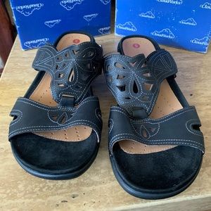 Clarks Unstructured Un Open Toe Slip On